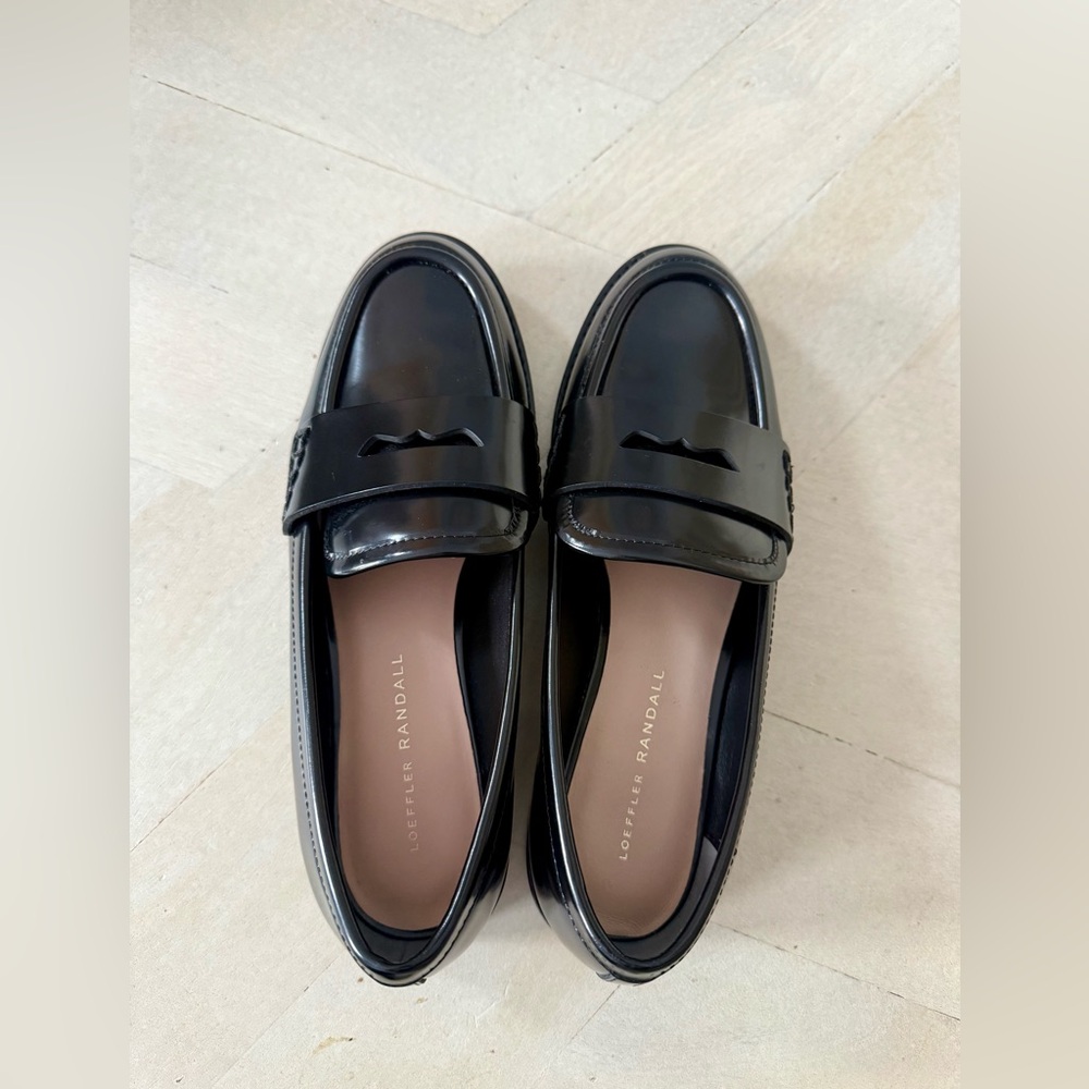 Loeffler Randall Black Leather Loafers - Picture 5 of 10